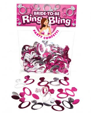 Bride-to-be ring bling party confetti