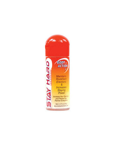 Body action stayhard lubricant - 2.3 oz
