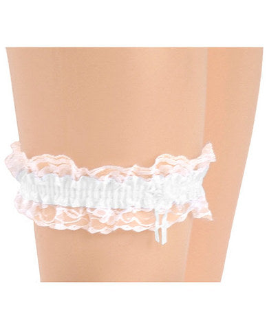 Bridal garter white garter