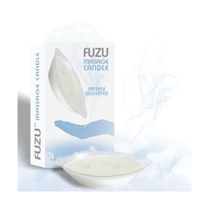Fuzu Massage Candle Eucalyptus Calm/Freshly Unscented White 4 oz.