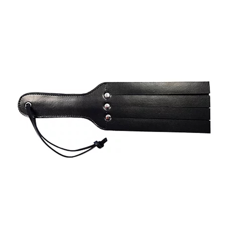 Rouge Leather 4 Strap Paddle Black