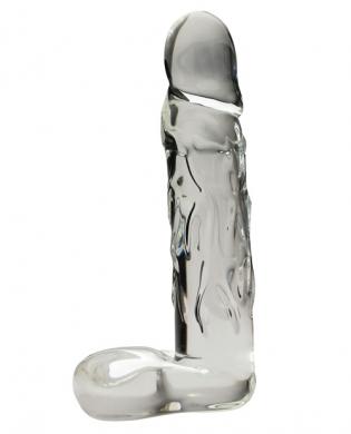 Large 9&quot; Realistic Glass Dildo - Clear