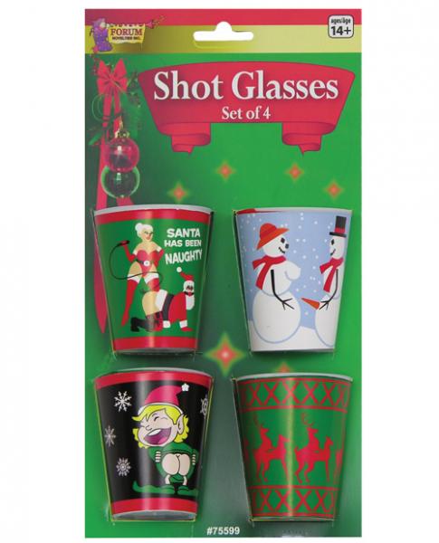 Christmas X Rated Shot Glasses Pack Of 4