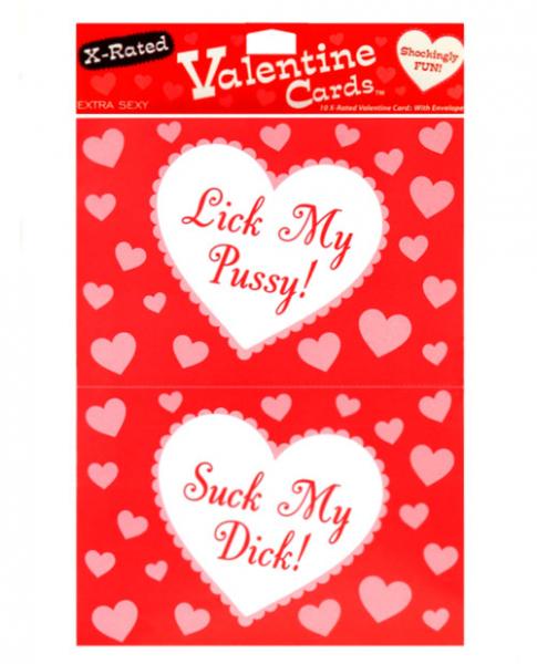 10 X-Rated Valentine Cards with Envelopes