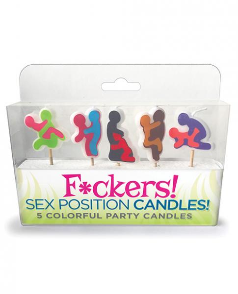 F*ckers Sex Position Candles 5 Colorful Party Candles