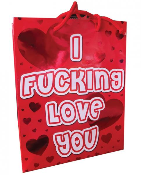 I F*cking Love You Red Heart Foil Gift Bag