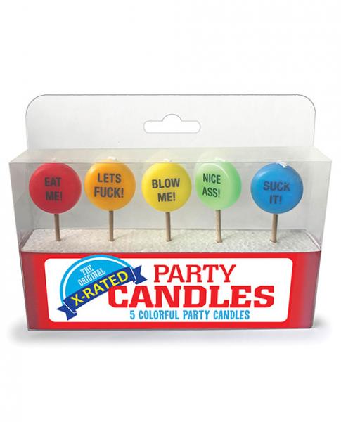 X-Rated Party Candles 5 Colorful Candles