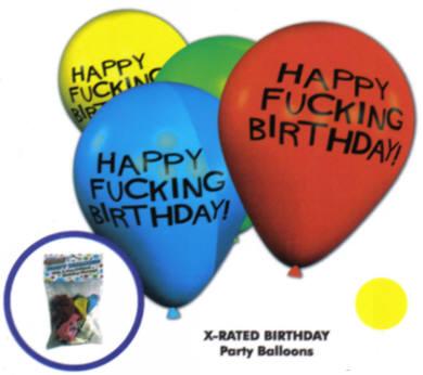 Happy Fucking Birthday 11in Balloons - 8 Per Pack