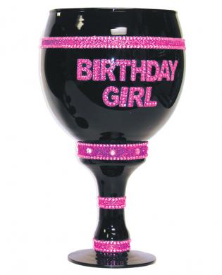 Birthday Girl Over Sized Goblet - Black