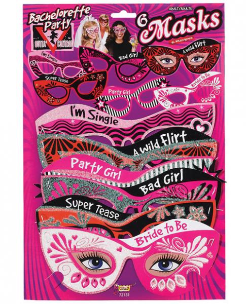 Bachelorette Outta Control Party Masks 6 Pack