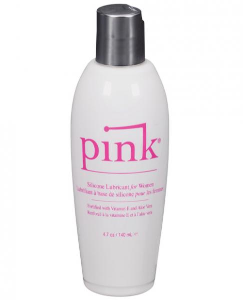 Pink Silicone Lube Flip Top Bottle 4.7 fluid ounces
