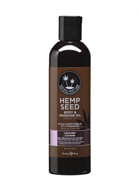 Earthly Body Massage Body Oil With Hemp Seed Lavender 8oz