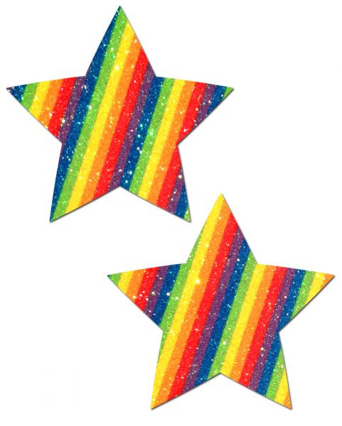 Pastease Rockstar Glittering Double Rainbow Star