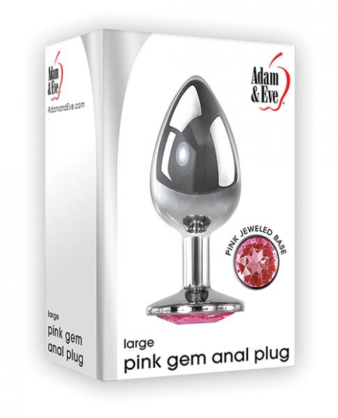 Adam &amp; Eve Pink Gem Aluminium Anal Plug Large