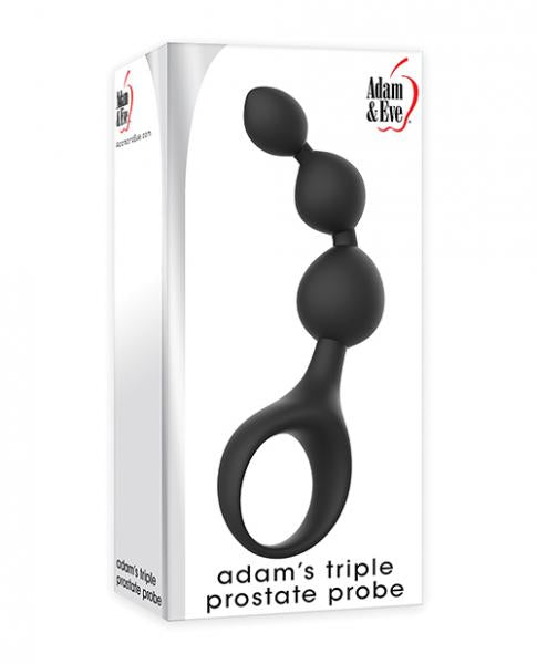 Adam &amp; Eve Adam&#039;s Triple Prostate Probe - Black