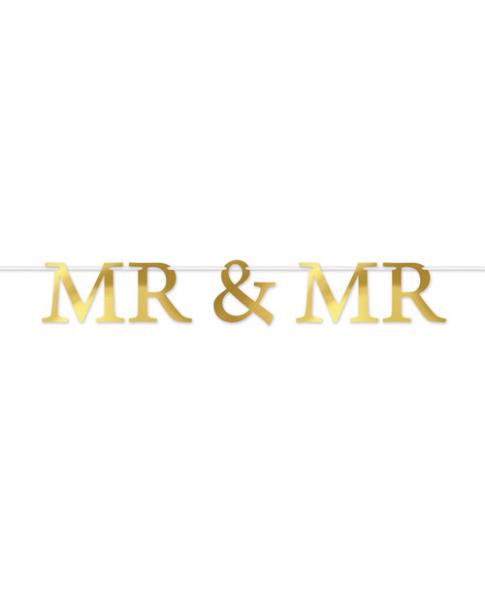 Foil Mr &amp; Mr Streamer Party Decoration Banner