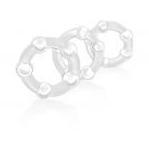 Beaded C Rings 3Pc - Clear