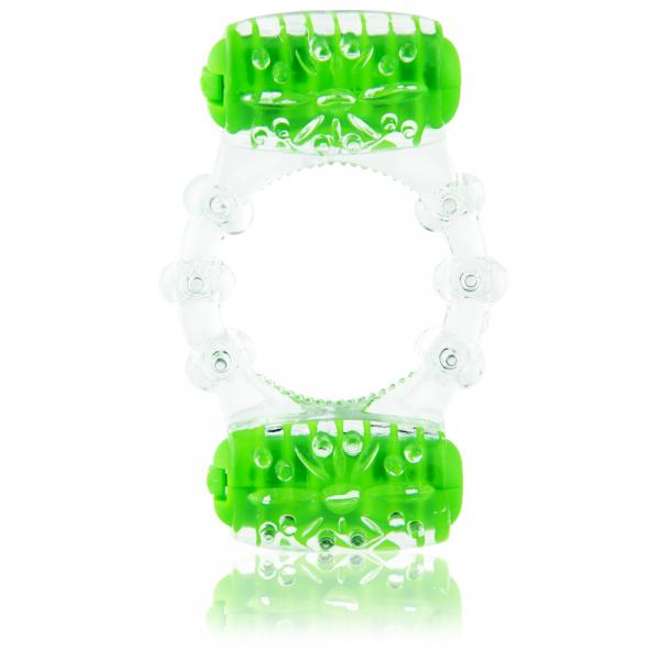 Color Pop Quickie Two O Green Vibrating Ring