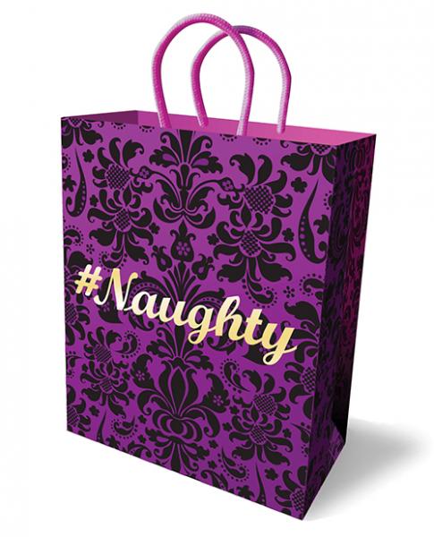 #Naughty Gift Bag Purple 10 inches