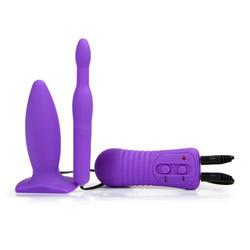 My 1st anal explorer kit vibrating butt plug and please - purple