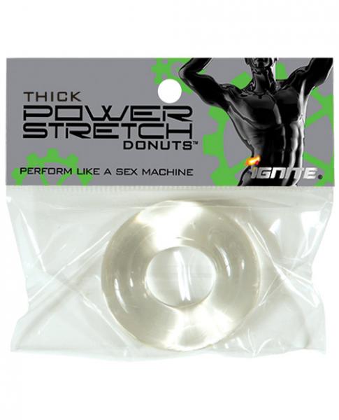 Thick Power Stretch Donut Cock Ring Clear