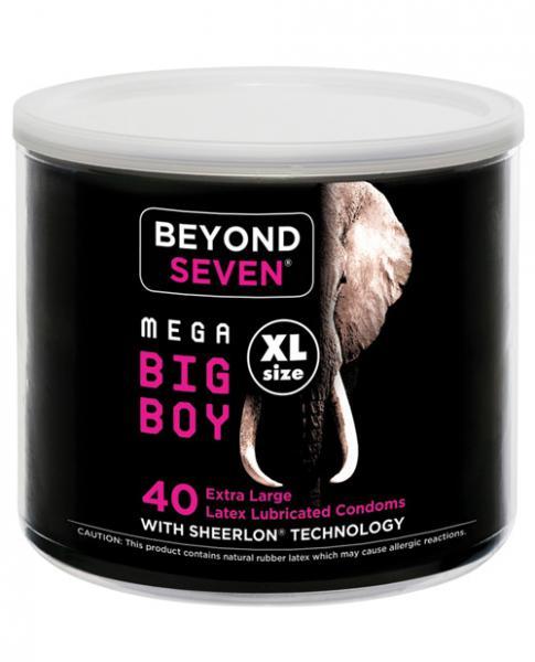 Beyond Seven Mega Big Boy Condoms 40 Count Fishbowl