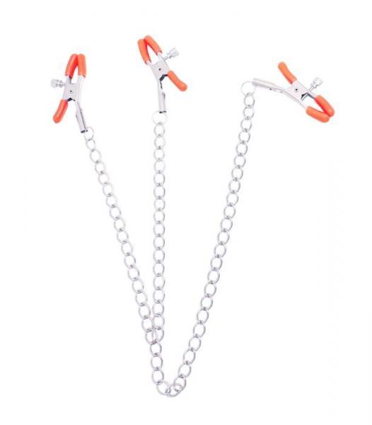Triple Your Pleasure  Nipple &amp; Clitoral Clamps &amp; Chain