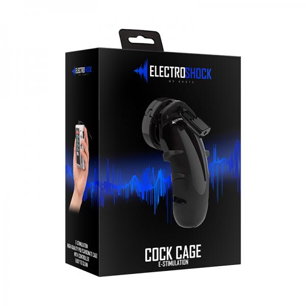 Electro Shock E-stim Cock Cage - Black