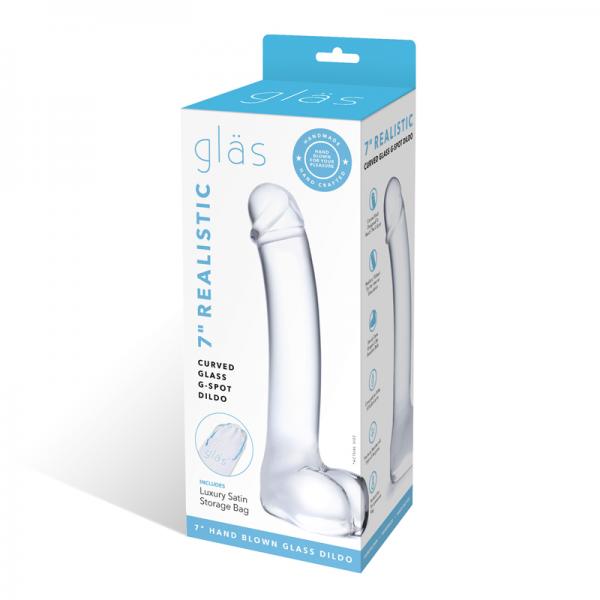 7&quot; Realistic Curved Glass G-spot Dildo