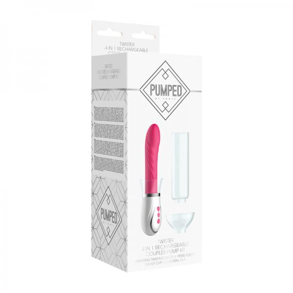 Twister - 4 In 1 Rechargeable Couples Pump Kit - Pink