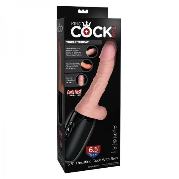 King Cock Plus 6.5in Thrusting Cock With Balls