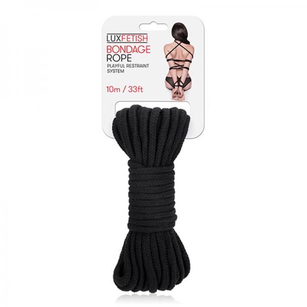 Lux Fetish Bondage Rope 33 Ft/10 M - Black