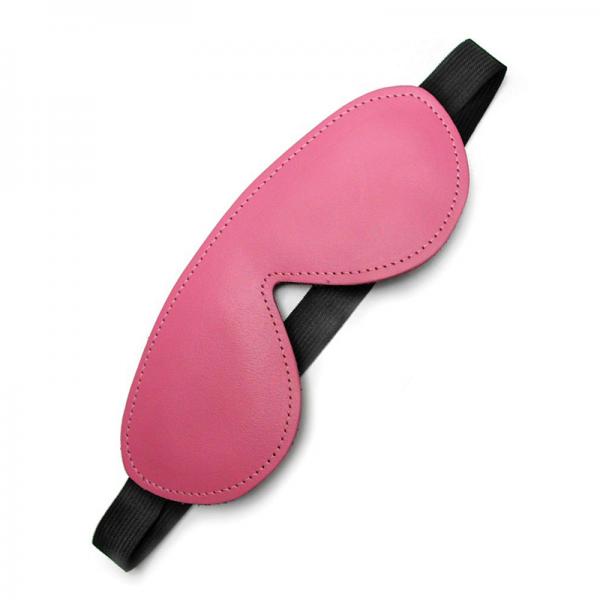 Kinklab Pink Bound Leather Blindfold