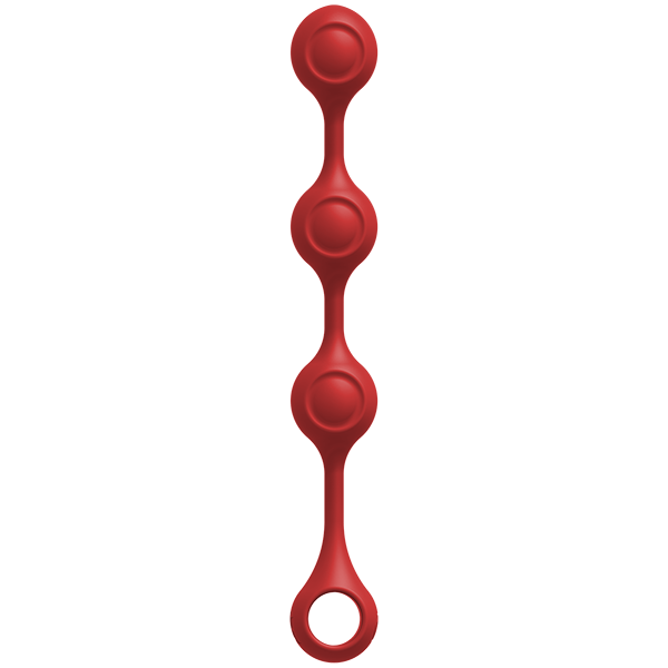 Kink Weighted Silicone Anal Balls Red