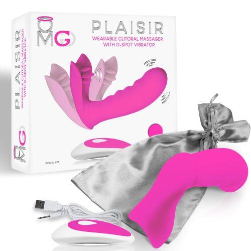 OMG Plaisir Wearable Clitoral Massager, G-Spot Vibrator Pink