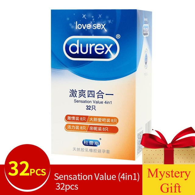 Genuine Durex Condoms Magibox Sensation Amazing Value Penis Cock Sleeve Natural Latex Extra Lubricated Condoms Sex Toy for Men