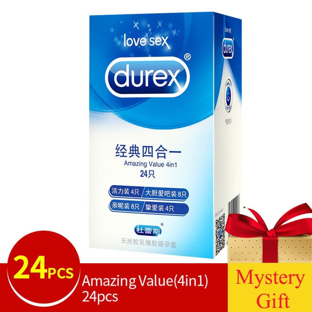 Genuine Durex Condoms Magibox Sensation Amazing Value Penis Cock Sleeve Natural Latex Extra Lubricated Condoms Sex Toy for Men