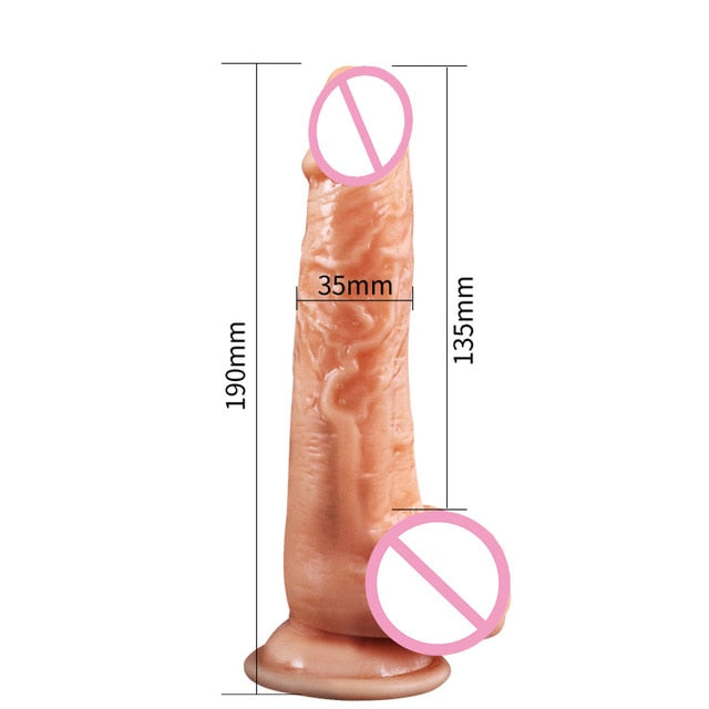 2019New Automatic Telescopic Heating Dildo Vibrator G-spot Massage Huge Realistic Penis Vibrator Sex Toys For Women Sex Products