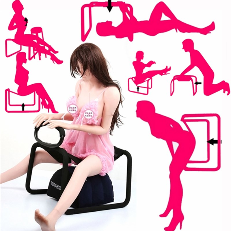 Couples Love Stool For Adult Sex Game Chair Many Pose Steel Solid Chaise Armchair Big Bear Sponge Soft Not Paper Chair Furniture