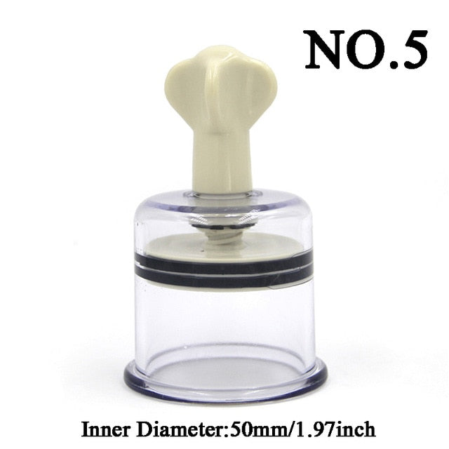 6 Sizes Breast Nipple Sucker Sexy Breast Massage Clip Enhancement Vacuum Pump Sucker Breast Enlarger Vibrating Sex Adults Toys