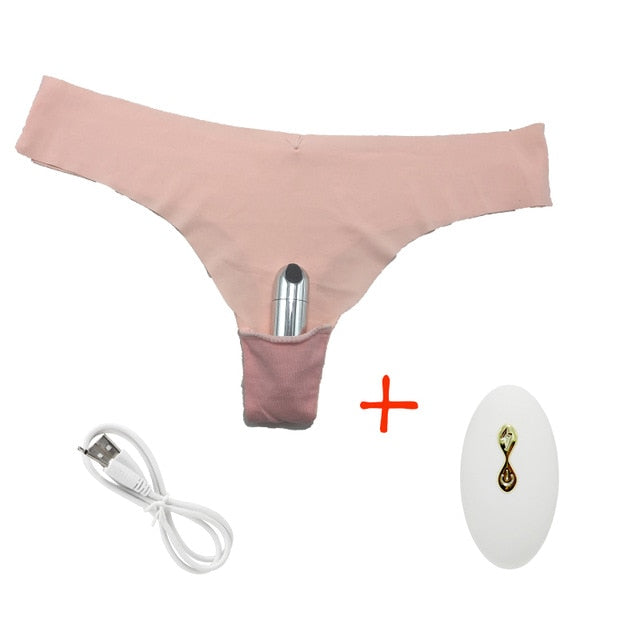Vibrating Panties 10 Function Wireless Remote Control Rechargeable Bullet Vibrator Strap on Underwear Vibrator for Women Sex Toy