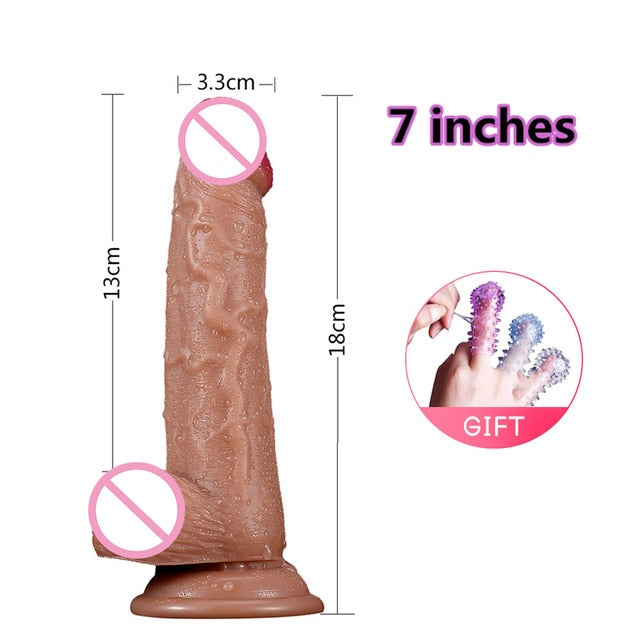 7,8 Inches Realistic Dildo soft silicone Huge Big Penis With Suction Cup Sex Toys for Woman Anal Masturbation Vibrator