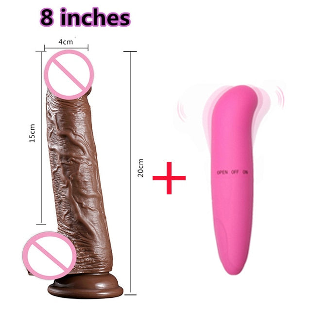 7,8 Inches Realistic Dildo soft silicone Huge Big Penis With Suction Cup Sex Toys for Woman Anal Masturbation Vibrator