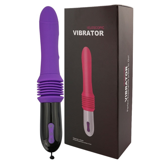 Thrusting Dildo Vibrator Automatic G spot Vibrator with Suction Cup Sex Toy for Women Hand-Free Sex Fun Anal Vibrator for Orgasm