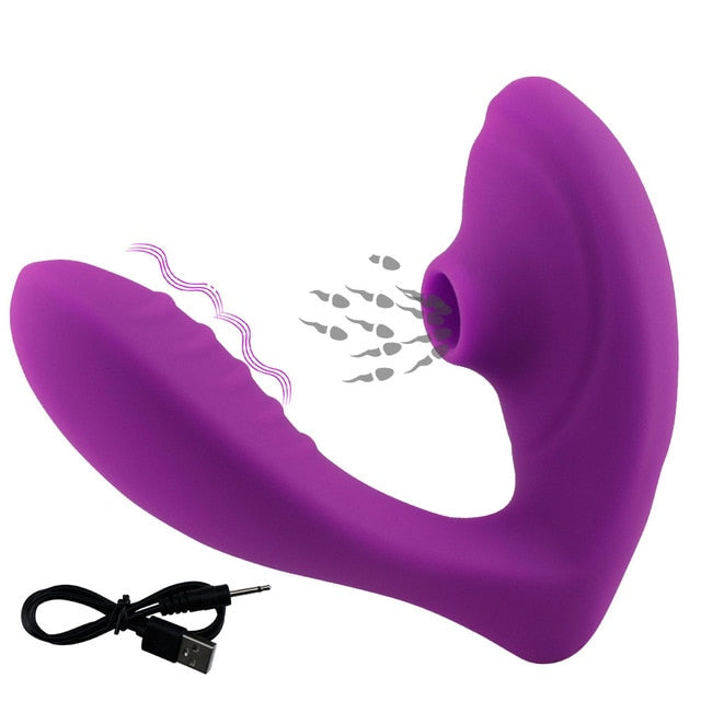 Vagina Sucking Vibrator 10 Speeds Vibrating Sucker Oral Sex Suction Clitoris Stimulator Erotic Sex Toy for Women Sexual Wellness