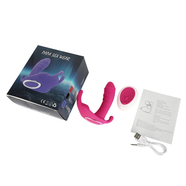 Butterfly Wearable Dildo Vibrator for Women Masturbator Panties G Spot Clitoris Stimulator Remote Control Panties Adult Sex toys