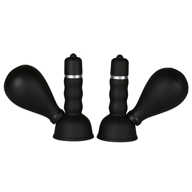 2pcs Nipple Sucker Stimulator Vibrator Female Breast Enlargement Nipples Massager Brush Clit Vibrator Adult Sex Toys For Women