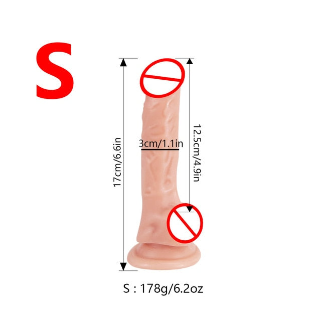 Realistic Dildos Big Dildos with Strong Suction Cup for Hand-Free Play Vagina G-spot Anal no vibrator Adult Sex Toy for Women