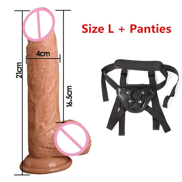 7/8 Inch Huge Realistic Dildo Silicone Penis Dong with Suction Cup for Women Masturbation Lesbain Sex Toy