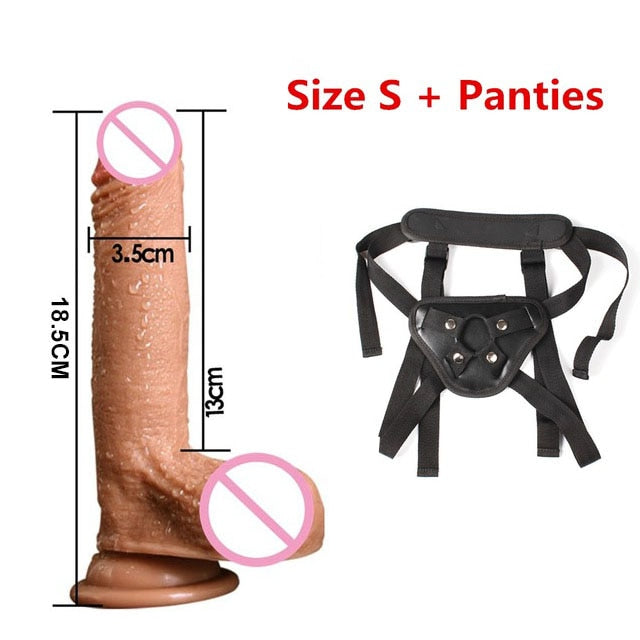 7/8 Inch Strapon Phallus Huge Large Realistic Dildos Thick Silicone Penis With Suction Cup for Women G Spot Stimulate Sex Toy